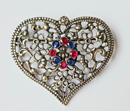 Vintage trachtenbrosche silber - vintage,