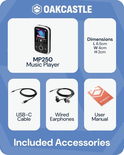 Mp3 player bluetooth - 16gb, clip