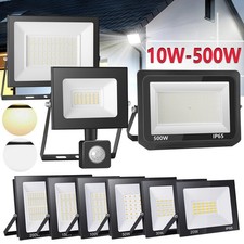 10W-500W LED Fluter Strahler Scheinwerfer ohne/mit Bewegungsmelder Außen Garten