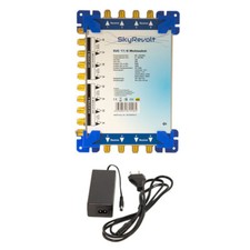 SkyRevolt Multischalter 17/8 Multiswitch SAT Verteiler 4 Satelliten 8 Anschlüsse