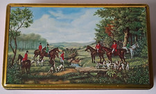 alte Blechdose Dose Reklame * Eduscho Kaffee Bremen * Motiv: Jagd * top Zustand