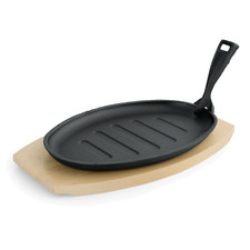 2x BBQ Gusseisen Servierpfanne
