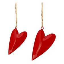 Hänger Metall-Herz "Lack-rot