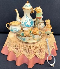 Enesco Tea for Two Tee Tisch Mäuse Mini Action Musical Musik-Spieluhr Vintage