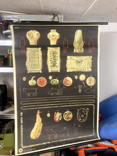 Alte Lehrtafel Wandkarte