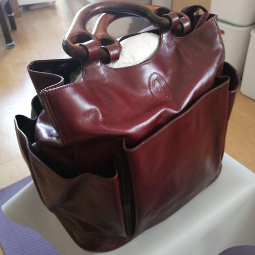 Pollini echtleder beuteltasche - echtleder,