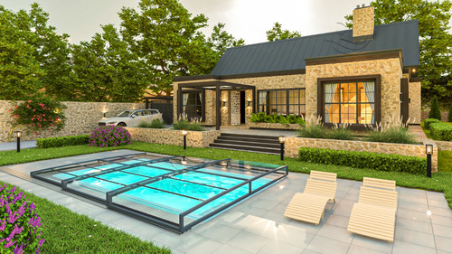 Gfk pool überdachung - gfk,