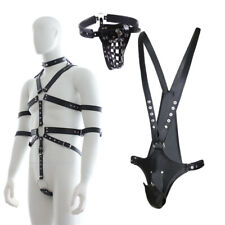Männer PU Leder Strap Körper Harness Kostüm Unterwäsche Brust Harness Restraint