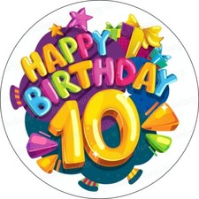 10.Geburtstag Tortenaufleger
