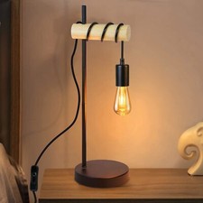 E27 Retro Tischlampe Stehlampe Leselampe Schlafzimmer Nachtlicht Esszimmer 46cm