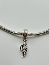 Pandora SELTENER Majestätischer Feder Sterlingsilber Hänger Charm