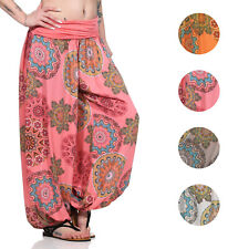 Haremshosen Damen Sommerhose Pumphose bunte Hippiehose Gummizug Ballonhose 36-44