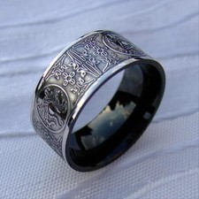 EDELSTAHL RING BAND RING WIKINGER  RETRO GOTHIC PUNK BIKER STAINLESS STEEL