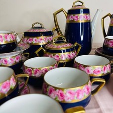 Kaffee Service Karlsbad Austria aus 1910 mit Golden Rund 23teile