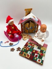 2x BABY Born MINIS als Engel & Weihnachtsmann / Schlitten und weiteres Zubehör