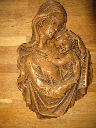 Alte wachsfigur zum hängen - wachsfigur,