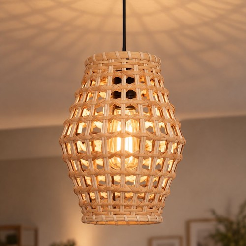 Pendelleuchte boho rattan - rattan, korb