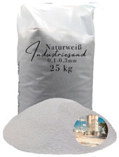 25kg weißer Kristall Quarzsand Industriesand Kunstharz Einstreuung Füllsand Sand