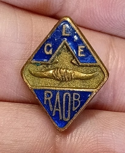 Raob gle emaille pin - raob,