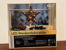 LED Winterstern Weidendekoration