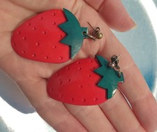 Erdbeer-Ohrringe 1 Paar Süß Kreativ Ohrschmuck Rockabilly