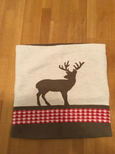 David Fussenegger Kissenhülle Silvretta Hirsch Weihnachten 50 x 50 cm Grau 