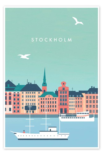 Poster stockholm katinka - poster,