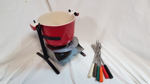 Creuset vintage fondue set - le,