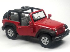 Jeep Wrangler Rubicon ca. 11,5cm rot/offen Modellauto von WELLY - Neuware