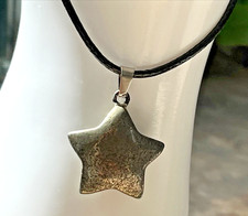 Pyrit Anhänger Stern 1 Stück Edelstein Heilstein Kristall 23x8mm