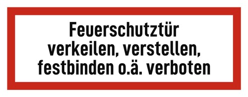 Feuerschutztür verkeilen