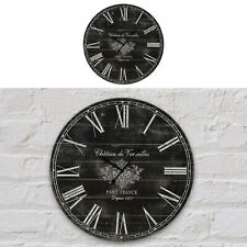 Wanduhr XL Ø60 Schwarz Analog