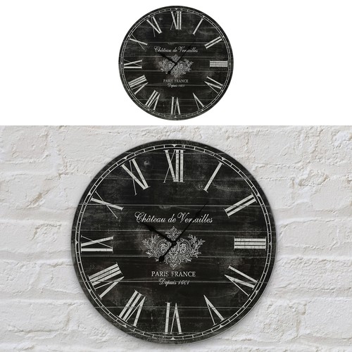 Wanduhr ø60 schwarz analog - xl,