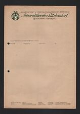 KRUMPA GEISELTAL, Brief 1960, Kohlewertstoffe VVB Mineralölwerke Lützkendorf