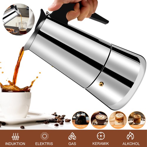 Edelstahl espressokocher - edelstahl,
