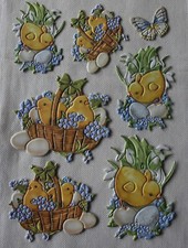 3-D Relief-Sticker "Küken im