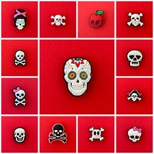 Schuhstecker/Shoe Charms/Pin für Clogs TOTENKOPF/TOTENSCHÄDEL/KNOCHEN/SKULL
