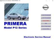 Nissan Primera P12  Werkstatthandbuch Originale ESM auf CD in Englisch