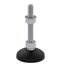Stellfuß Maschinenfuß Gelenkfuß Nivellierfuß Kunststoff Stahl Ø 59mm Gew. M8-M30