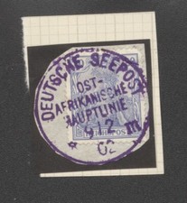 Deutsch-Ostafrika,o- Deutsche Seepost Ost Afrikanische Hauptline (m) in violett,