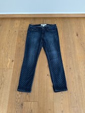 H&M LOGG Jeans Hose Gr.29 Tupfen Polka dots used look Baumwolle Elastane TOP