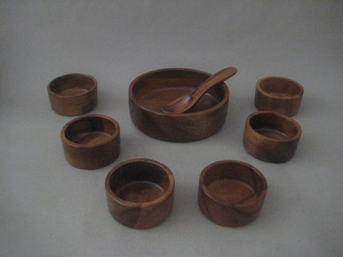 Teak schüssel schale - schüssel,
