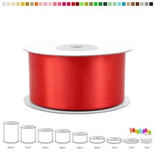 Satinband Rolle FARBAUSWAHL in 25/38/50/75/100mm Schleifenband Geschenkband