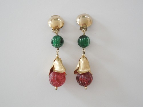 Vintage ohrringe ohrclips lang - vintage,