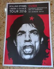 Rolling Stones Poster Kunstdruck Papier Konzert 2016 Havanna Kuba Plakat offset