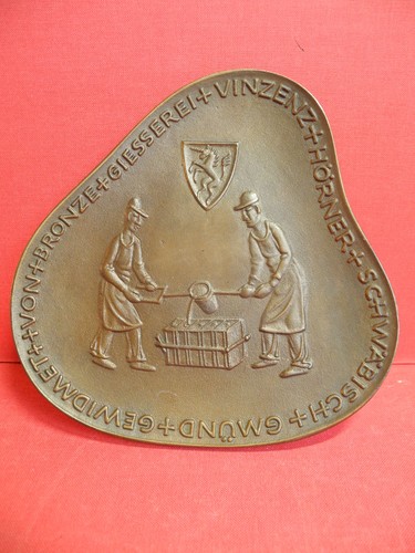 Bronze relief teller - bronze,