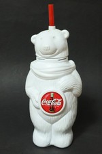 Coca Cola Polarbär Trinkflasche Becher 1L Flasche Bär Bären Werbung Reklame bear