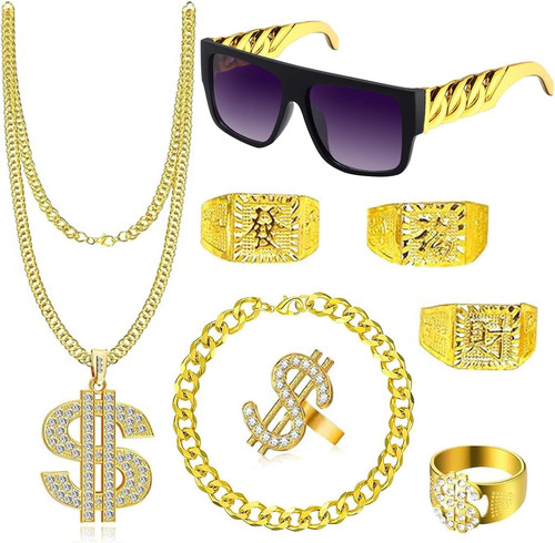 Stück goldene dollar kette - 8,