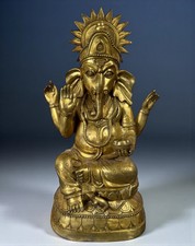 Große Ganesha Statue aus Bronze – 74 cm – ca. 30–40 Jahre altes Sammlerstück