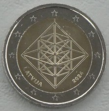 2 Euro Gedenkmünze Lettland